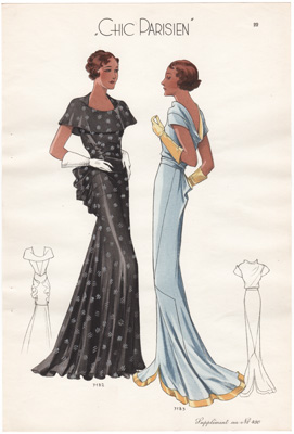 chic parisien fashion illustration 1934